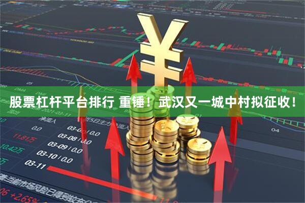股票杠杆平台排行 重锤！武汉又一城中村拟征收！